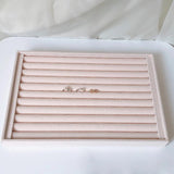 Velvet Jewelry Display Tray Holder Box Organizer for Women