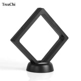 Floating Jewelry Display Case 3D PET Earrings Coin Gem Ring Holder
