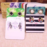 100pcs DIY Earring Card White/Kraft/Black 5*5cm