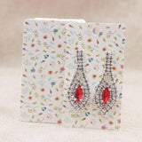 Flower Earring Pack Card Colorful Print Paper Jewelry Earring Card 5*9cm