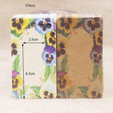 Flower Earring Pack Card Colorful Print Paper Jewelry Earring Card 5*9cm