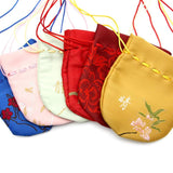 Chinese Antique Sachet Bag Embroidered Retro Flower Jewelry Storage