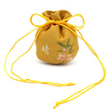 Chinese Antique Sachet Bag Embroidered Retro Flower Jewelry Storage