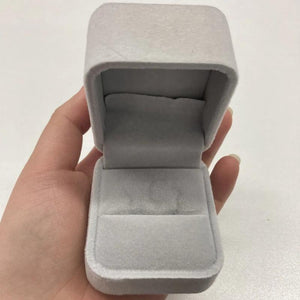 Gray Velvet Suede Ring Jewelry Display Stand Holder