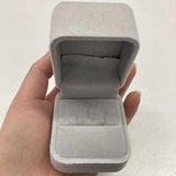 Gray Velvet Suede Ring Jewelry Display Stand Holder