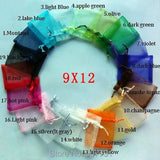 Organza Bags 9x12 cm Wedding Pouches Jewelry Packaging Bags 50pcs/lot