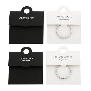 30pcs Blank Paper Ring Cards Holder Packaging for DIY Jewelry Making