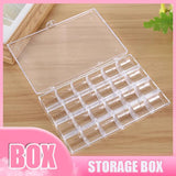 24 Grids Plastic Storage Jewelry Box Nail Container for Beads Earring Organizer