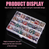 24 Grids Plastic Storage Jewelry Box Nail Container for Beads Earring Organizer