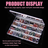 24 Grids Plastic Storage Jewelry Box Nail Container for Beads Earring Organizer