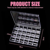 24 Grids Plastic Storage Jewelry Box Nail Container for Beads Earring Organizer