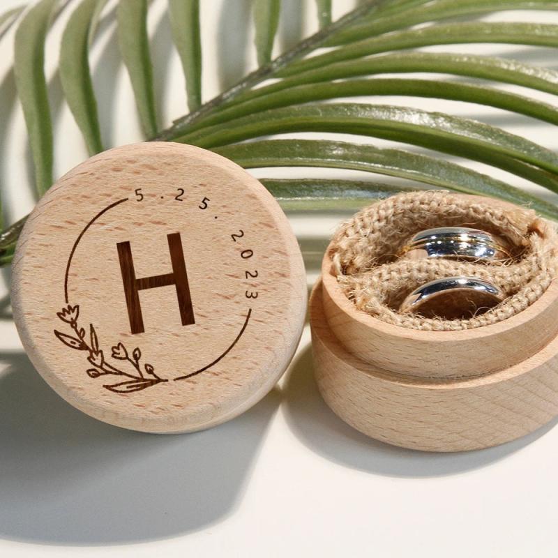 Personalized Monogram Ring Holder Wedding Box