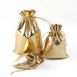 50pcs/Lot Fabric Drawstring Jewelry Pouches in Silver/Gold Colors