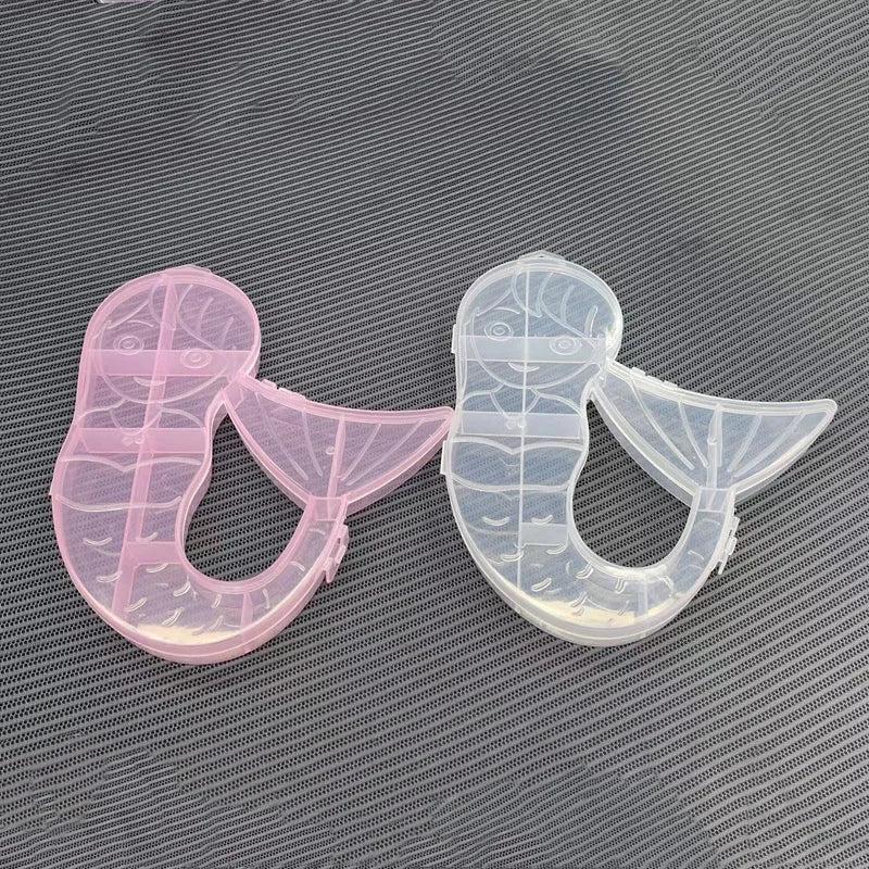 Pink Cartoon Mermaid Storage Box Jewelry Organizer