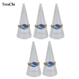 5Pcs Acrylic Ring Storage Display Triangle Cone Single Finger Holder
