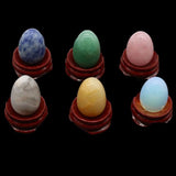 Natural Stone Decoration Egg-Shaped with Base Mini Ornament