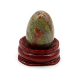 Natural Stone Decoration Egg-Shaped with Base Mini Ornament