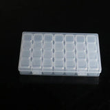 Adjustable 28Cell Storage Box Transparent Organizer Case Craft Jewelry Tool