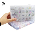 Adjustable 28Cell Storage Box Transparent Organizer Case Craft Jewelry Tool