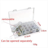 Adjustable 28Cell Storage Box Transparent Organizer Case Craft Jewelry Tool