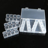 Adjustable 28Cell Storage Box Transparent Organizer Case Craft Jewelry Tool