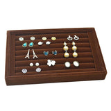 7 Slots Velvet Ring Earrings Trays Showcase Display Jewelry Organizer Box
