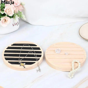 Round Storage Jewelry Ring Display Tray Holder for Retail Use