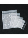 100pcs/Lot Dots Transparent Frosted Plastic Gift Bags