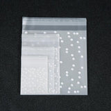 100pcs/Lot Dots Transparent Frosted Plastic Gift Bags