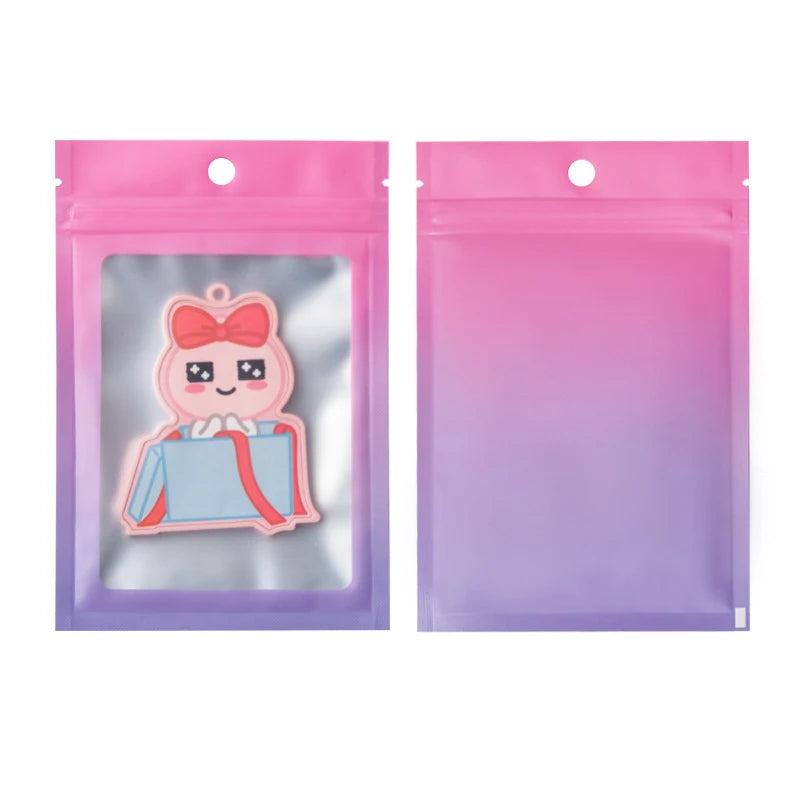 50PCS Gradient Mylar Aluminum Foil Packing Bags Jewelry Storage Pouch