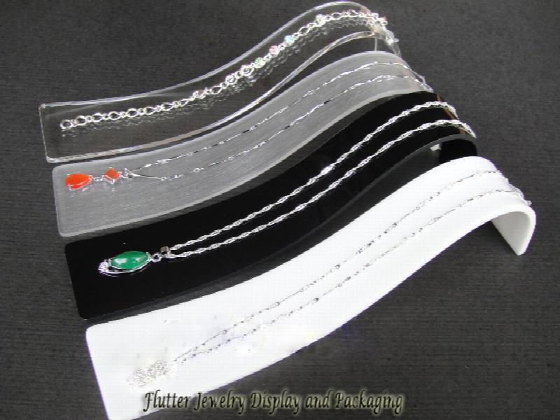 Acrylic Jewelry Display Stand Horizontal Necklace Bracelet Organizer