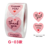 1 Inch Pink Business Label Stickers Paper Thank You Stickers for Baking