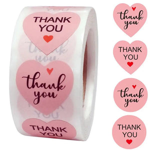 1 Inch Pink Business Label Stickers Paper Thank You Stickers for Baking