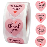 1 Inch Pink Business Label Stickers Paper Thank You Stickers for Baking