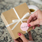 1 Inch Pink Business Label Stickers Paper Thank You Stickers for Baking