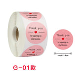 1 Inch Pink Business Label Stickers Paper Thank You Stickers for Baking