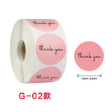 1 Inch Pink Business Label Stickers Paper Thank You Stickers for Baking