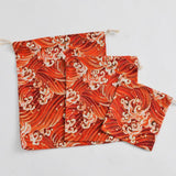 3Pcs/Set Floral Dried & Artificial Pouch Cotton Linen Bag