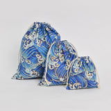 3Pcs/Set Floral Dried & Artificial Pouch Cotton Linen Bag