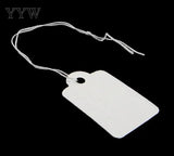 500pcs Jewelry Tags with Cotton String 13*23mm Paper Label Print
