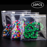 10pcs Self Sealing Plastic Jewelry Zip Lock Bags Slide Seal Packing Bag