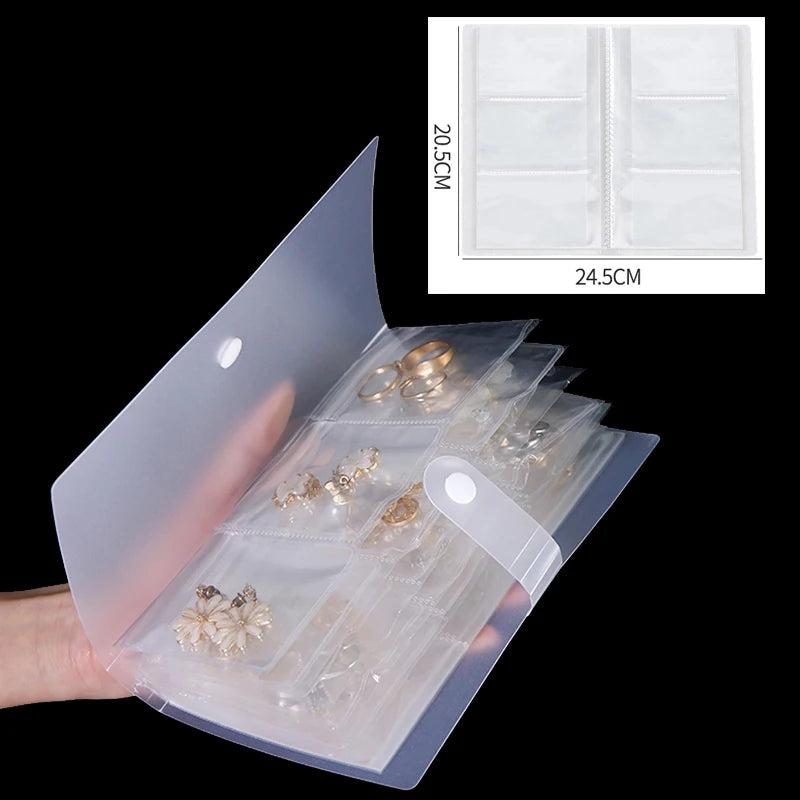 Jewelry Storage Album Foldable Display Stand Portable Holder Organizer