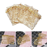 100Pcs Organza Bags Drawstring Pouch for Christmas Wedding Gift