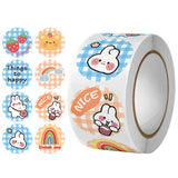500Pcs 2.5cm Cartoon Animals Thank You Stickers Bear Reward Sealing Stickers
