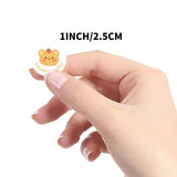 500Pcs 2.5cm Cartoon Animals Thank You Stickers Bear Reward Sealing Stickers
