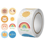 500Pcs 2.5cm Cartoon Animals Thank You Stickers Bear Reward Sealing Stickers
