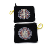 St. Benedict Jewelry Bag with Lanyard Zipper