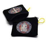 St. Benedict Jewelry Bag with Lanyard Zipper