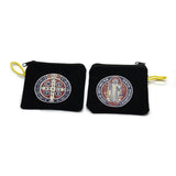 St. Benedict Jewelry Bag with Lanyard Zipper