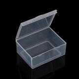 5pcs Plastic Clear Square Capping Storage Jewelry Display Boxes